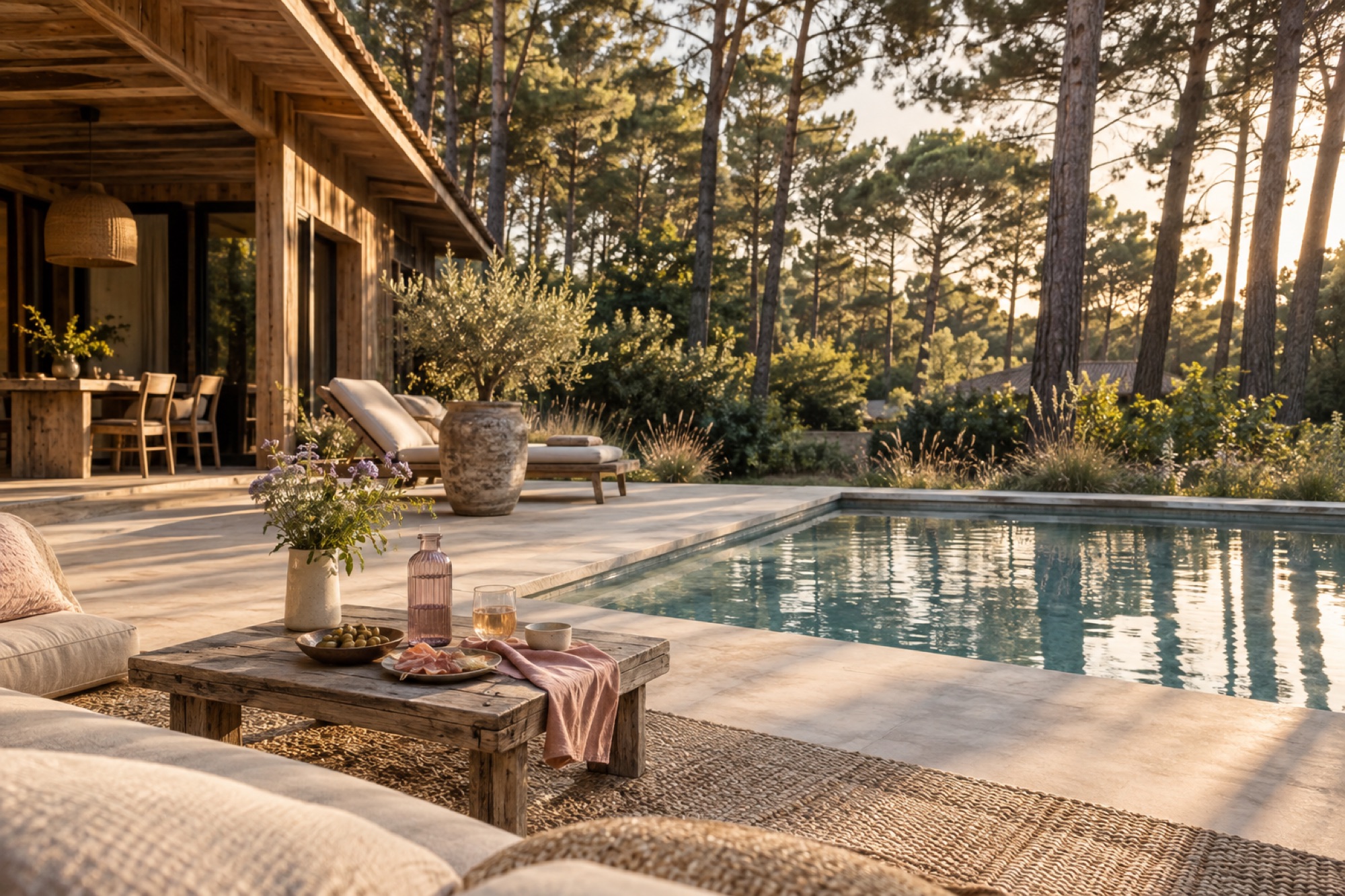 Maison de vacances avec piscine dans les pins du Sud des Landes